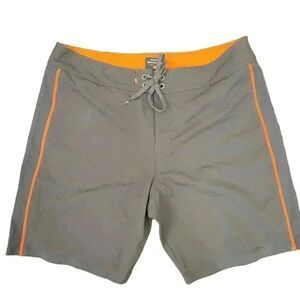 Quicksilver Watermen Collection Men's Gray/Orange Shorts